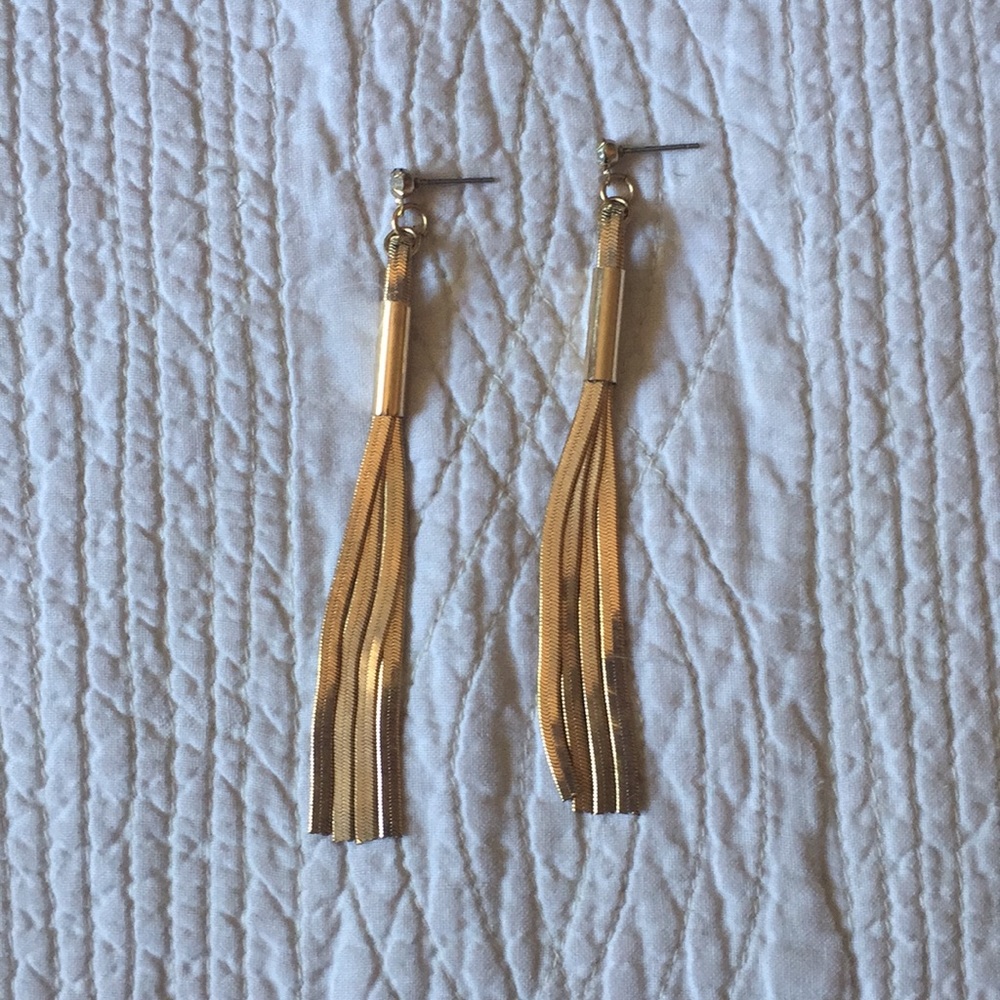 Gold dangle earrings